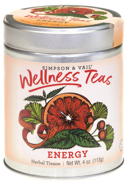 Simpson & Vail Energy Herbal Wellness Tea 4 oz Tin
