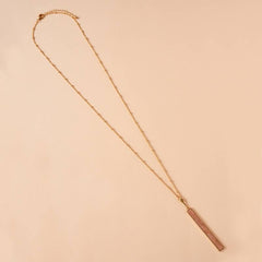 Bar Pendant Long Necklace