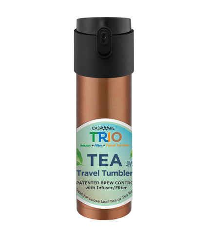 CasaWare 16oz Trio SS Tea Travel Mug
