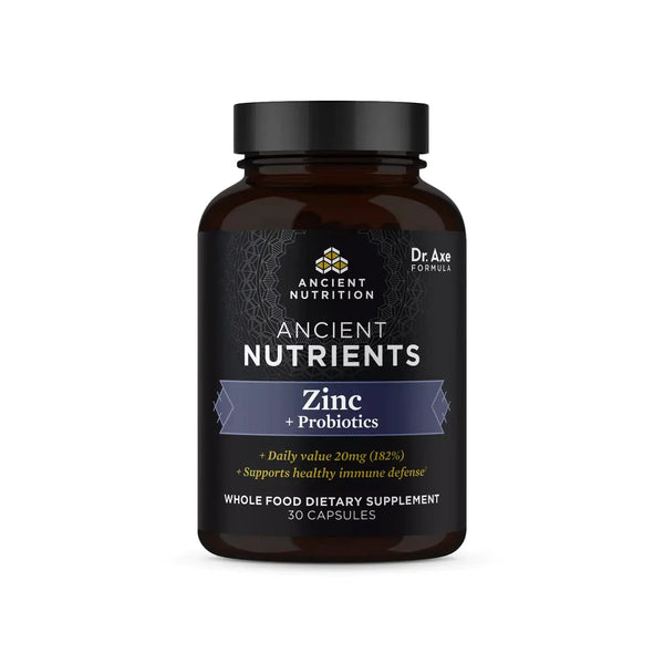 Ancient Nutrients Zinc + Probiotics | Capsules (30 Servings)