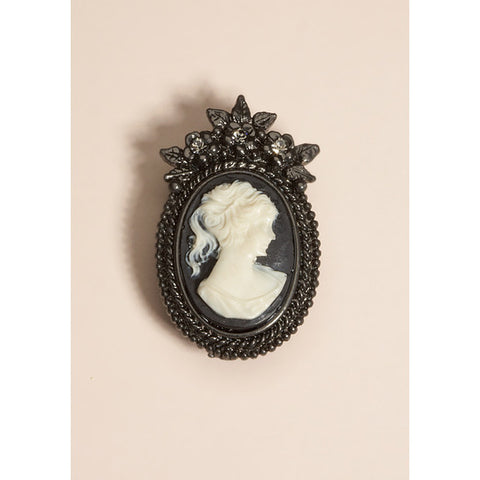 1928 Boutique Antiquities Couture OVAL CAMEO PIN II BROOCH