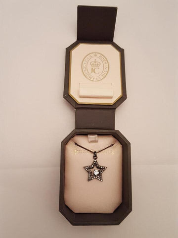 Juicy Couture Black Pave Star Wish Necklace
