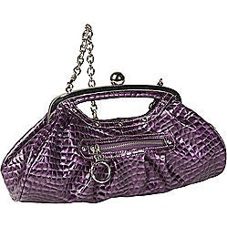 Kathy Van Zeeland Freeze Frame E/W Cut-Out Frame Plum Purple H26340 - Purse Handbag Clutch